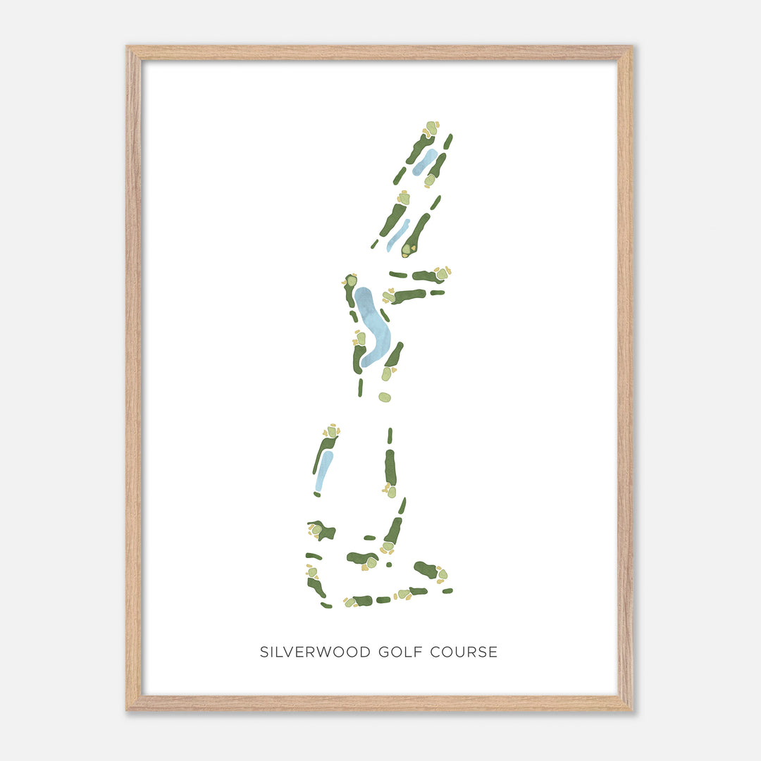 Print of Silverwood Golf Course Modern Map
