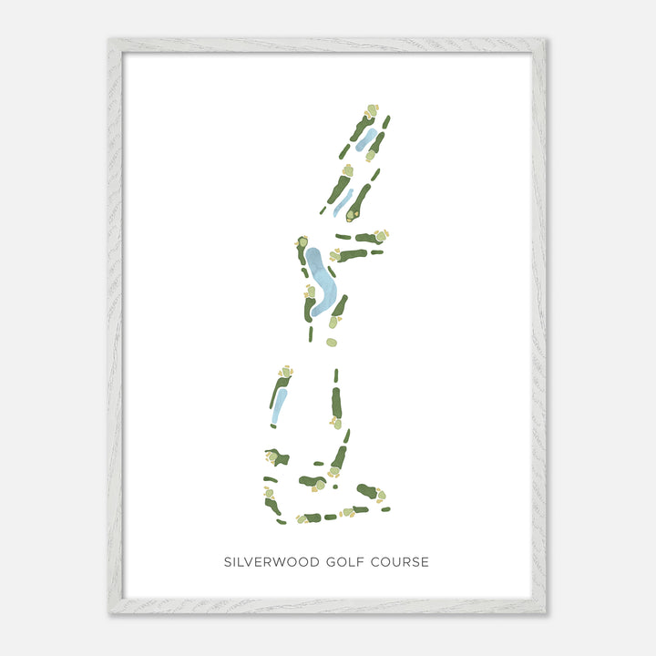 Print of Silverwood Golf Course Modern Map