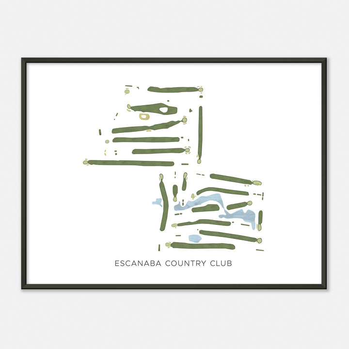 Print of Escanaba Country Club Modern Map
