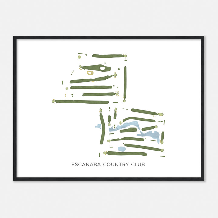 Print of Escanaba Country Club Modern Map