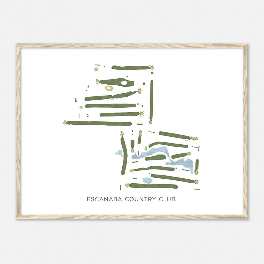 Print of Escanaba Country Club Modern Map