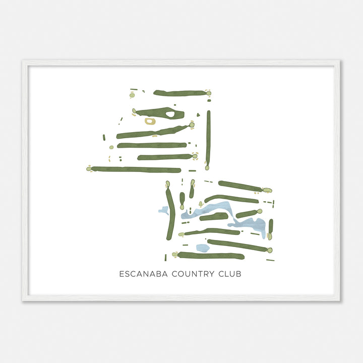 Print of Escanaba Country Club Modern Map