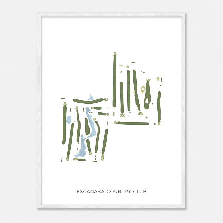 Print of Escanaba Country Club Modern Map