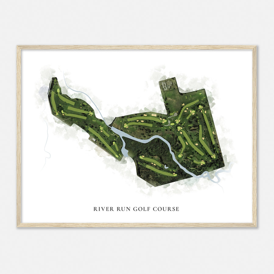 Print of River Run Golf Course Classic Map