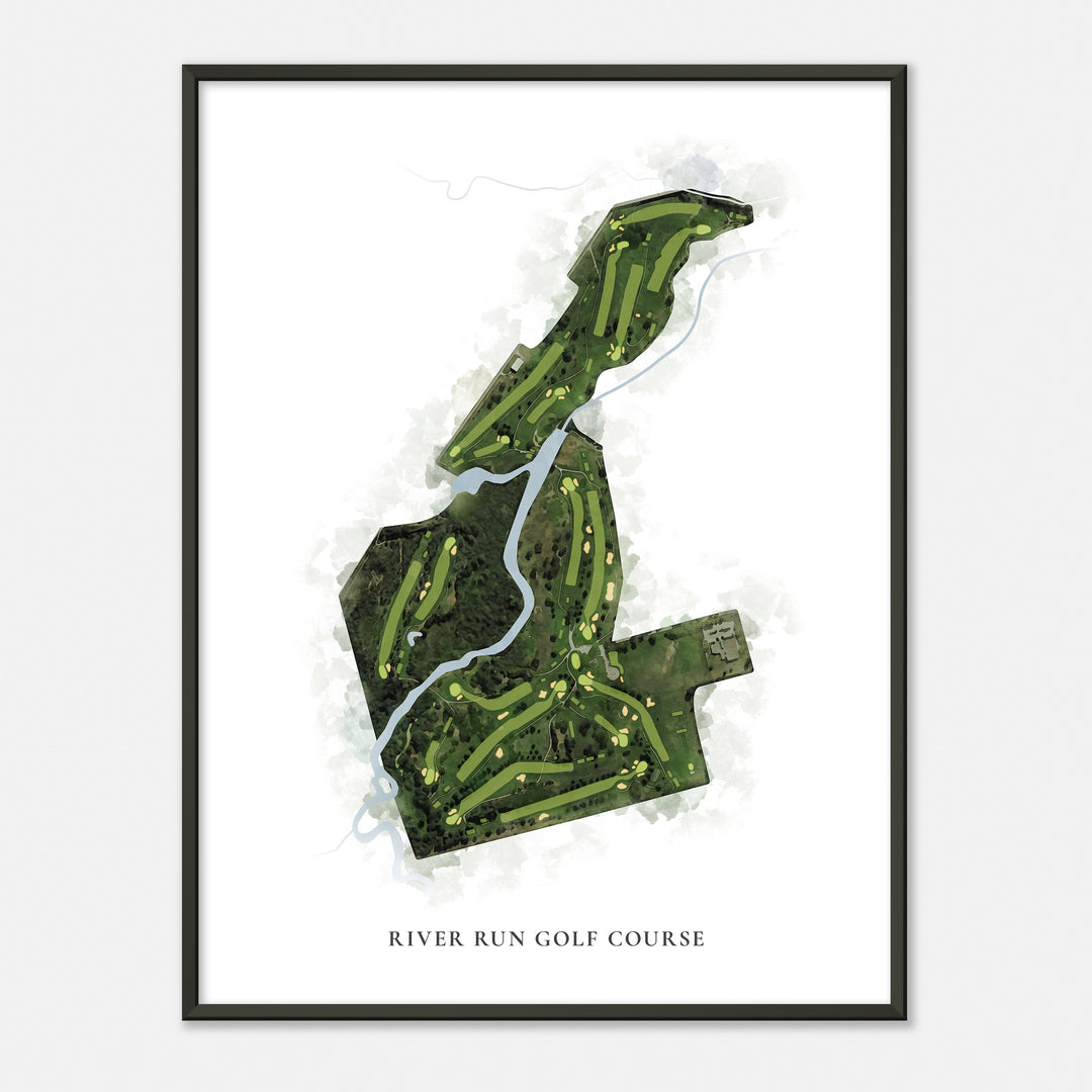 Print of River Run Golf Course Classic Map