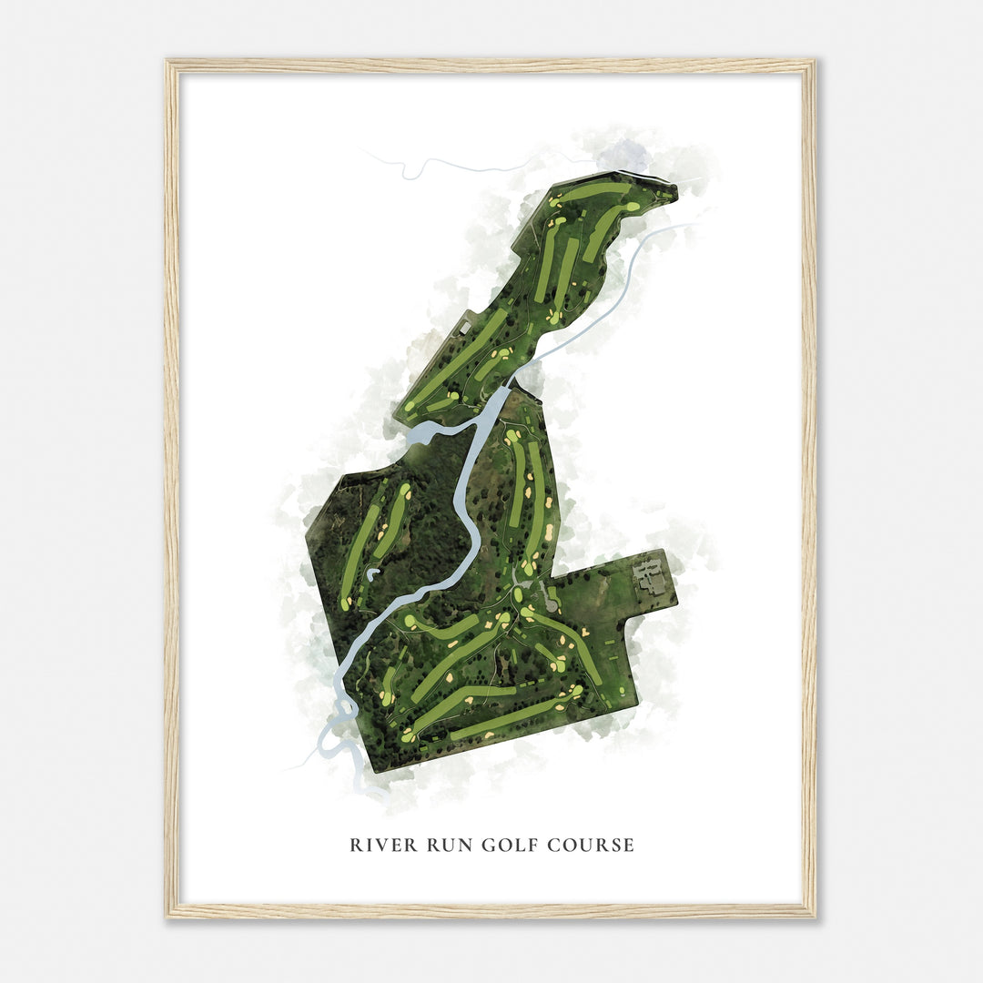 Print of River Run Golf Course Classic Map