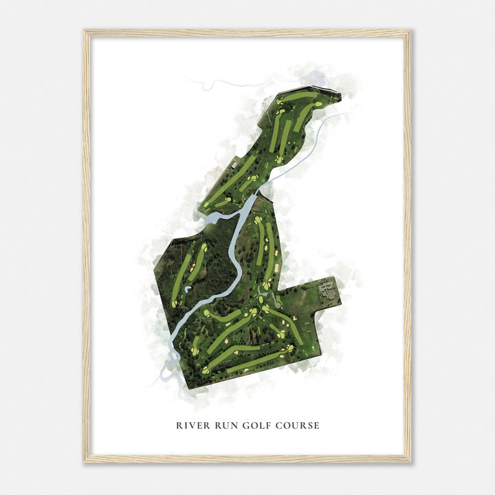 Print of River Run Golf Course Classic Map