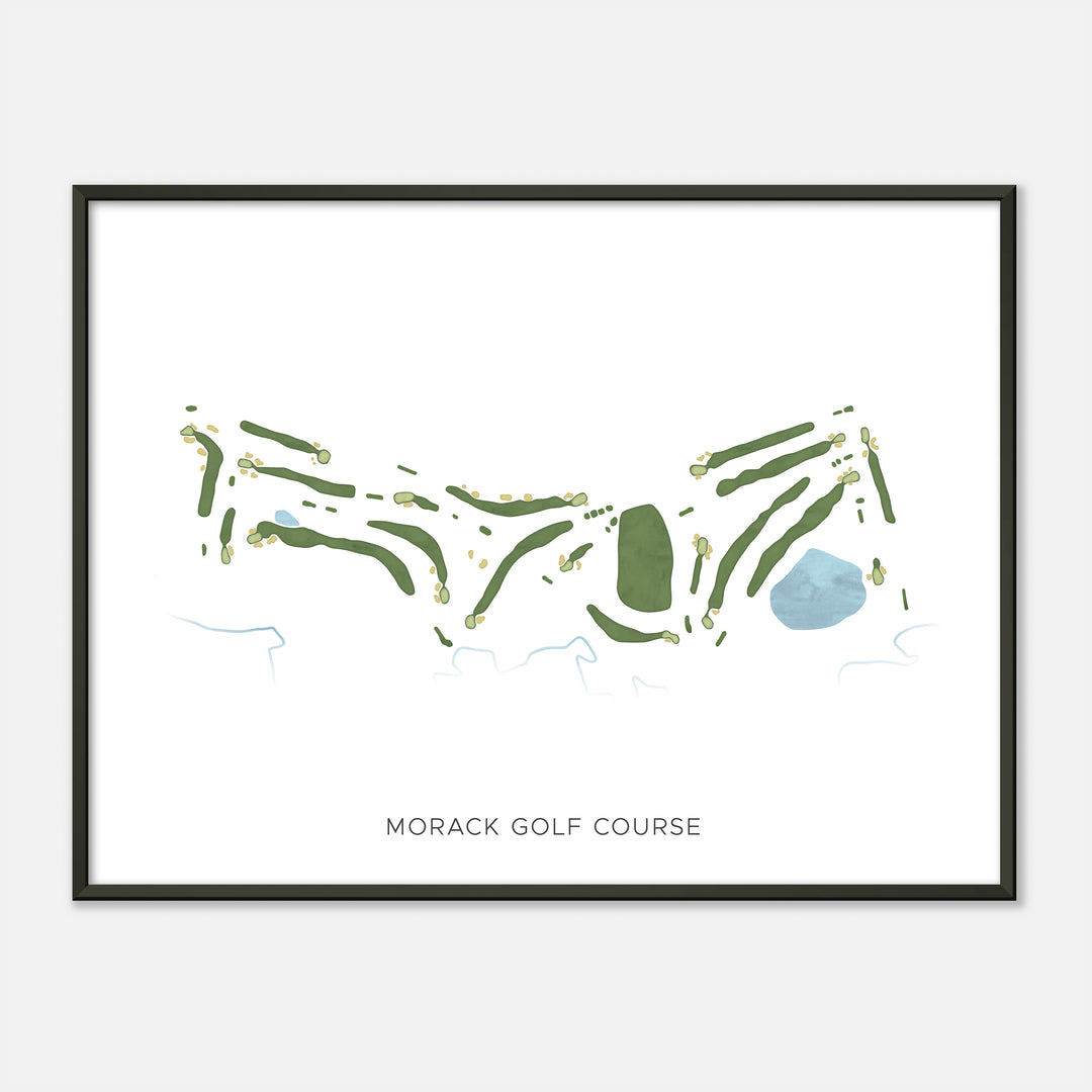 Print of Morack Golf Course Modern Map
