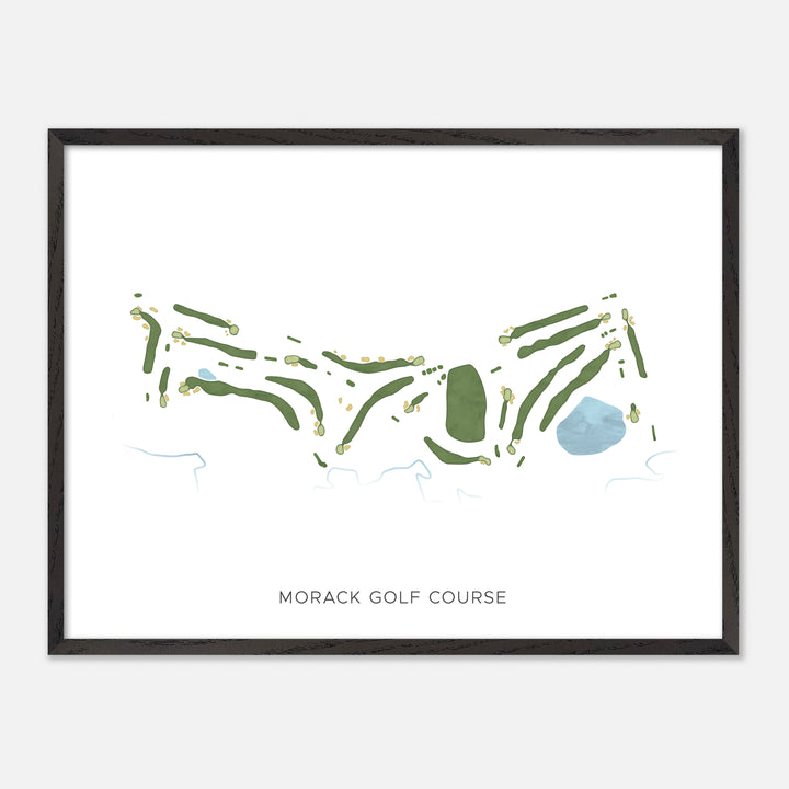 Print of Morack Golf Course Modern Map
