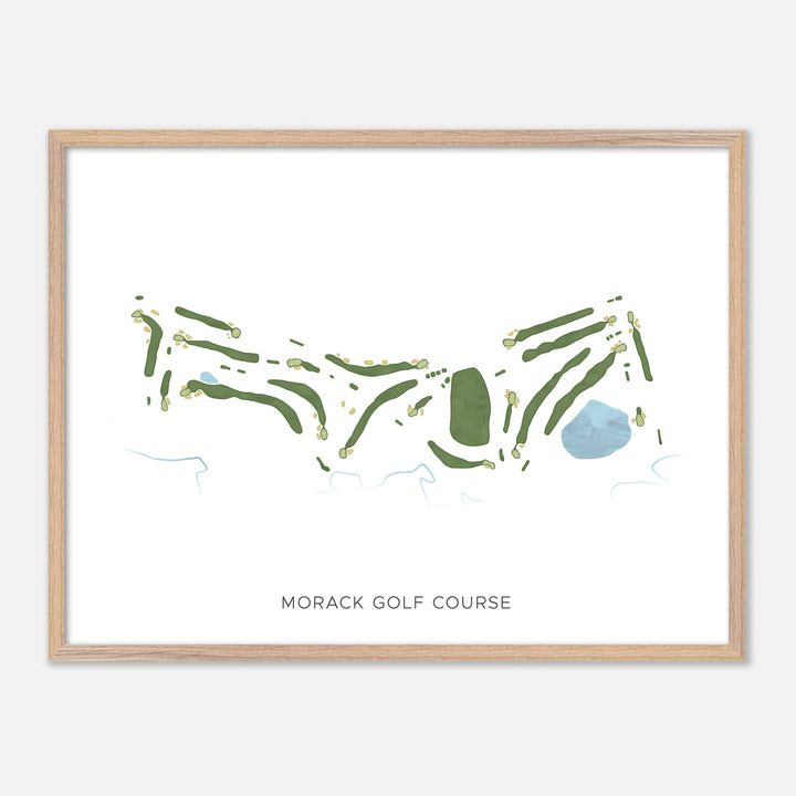 Print of Morack Golf Course Modern Map