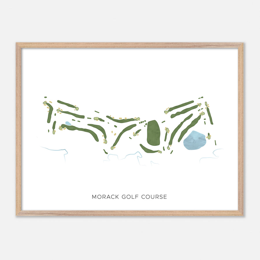 Print of Morack Golf Course Modern Map