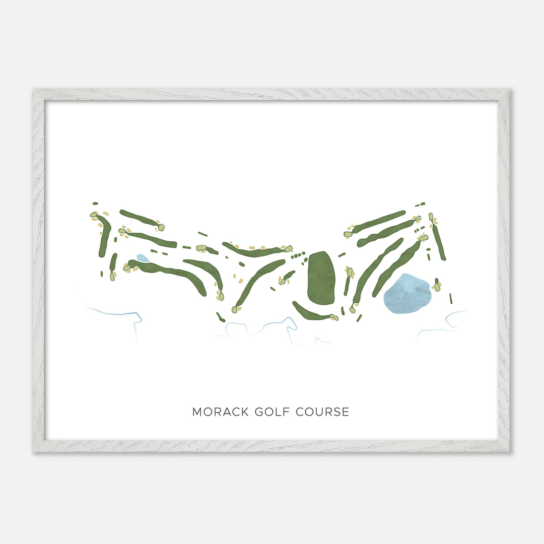Print of Morack Golf Course Modern Map