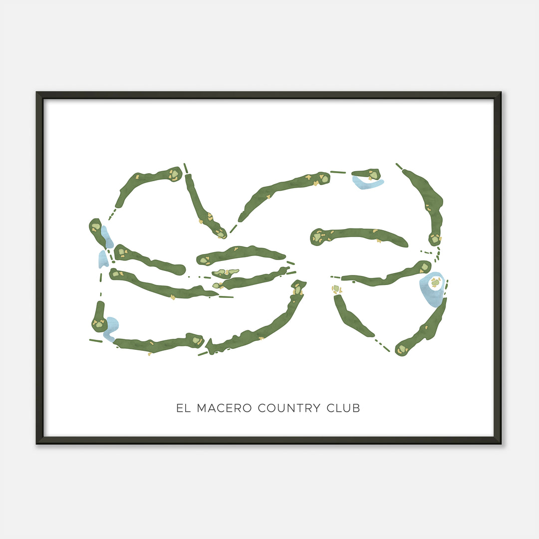 Print of El Macero Country Club Modern Map