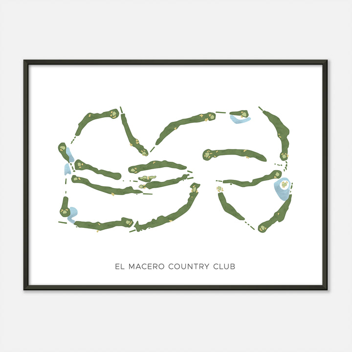 Print of El Macero Country Club Modern Map