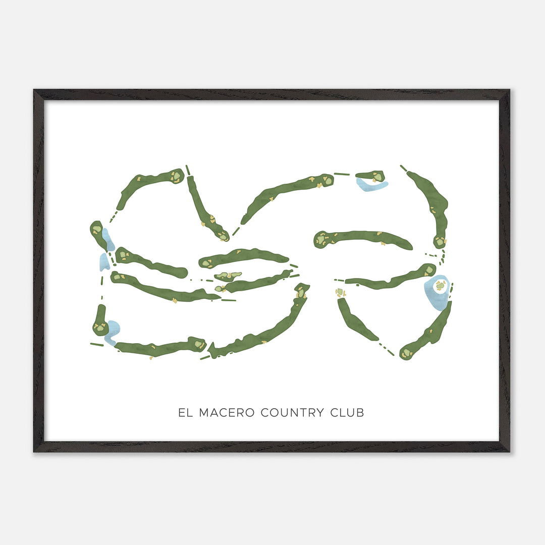 Print of El Macero Country Club Modern Map