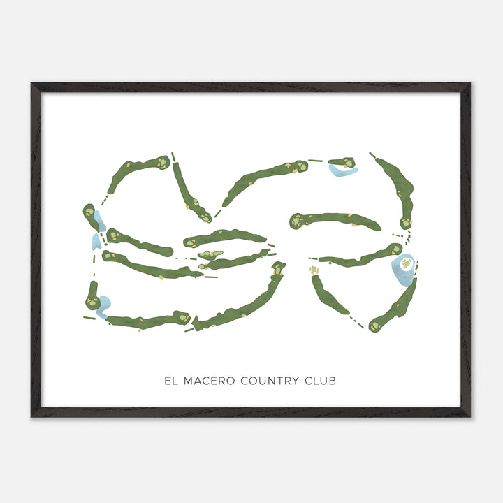 Print of El Macero Country Club Modern Map
