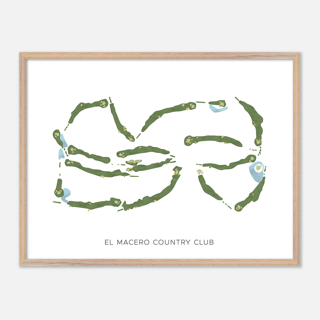 Print of El Macero Country Club Modern Map