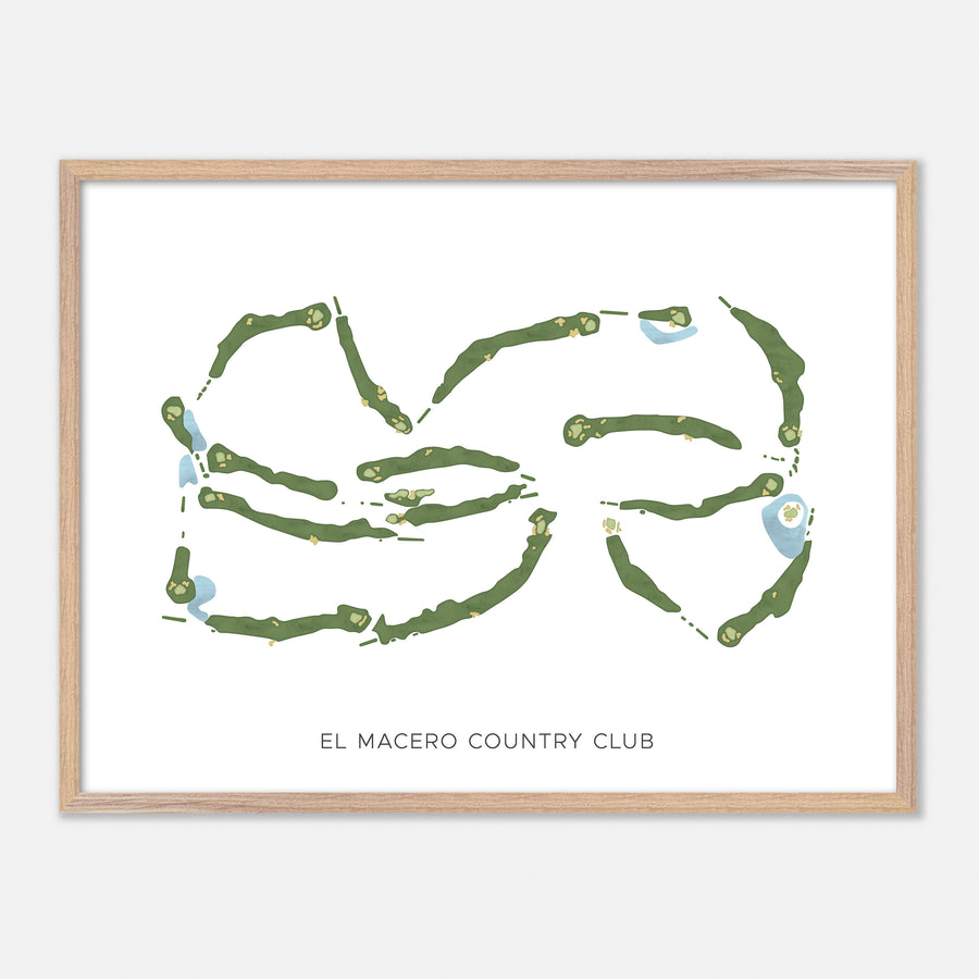 Print of El Macero Country Club Modern Map