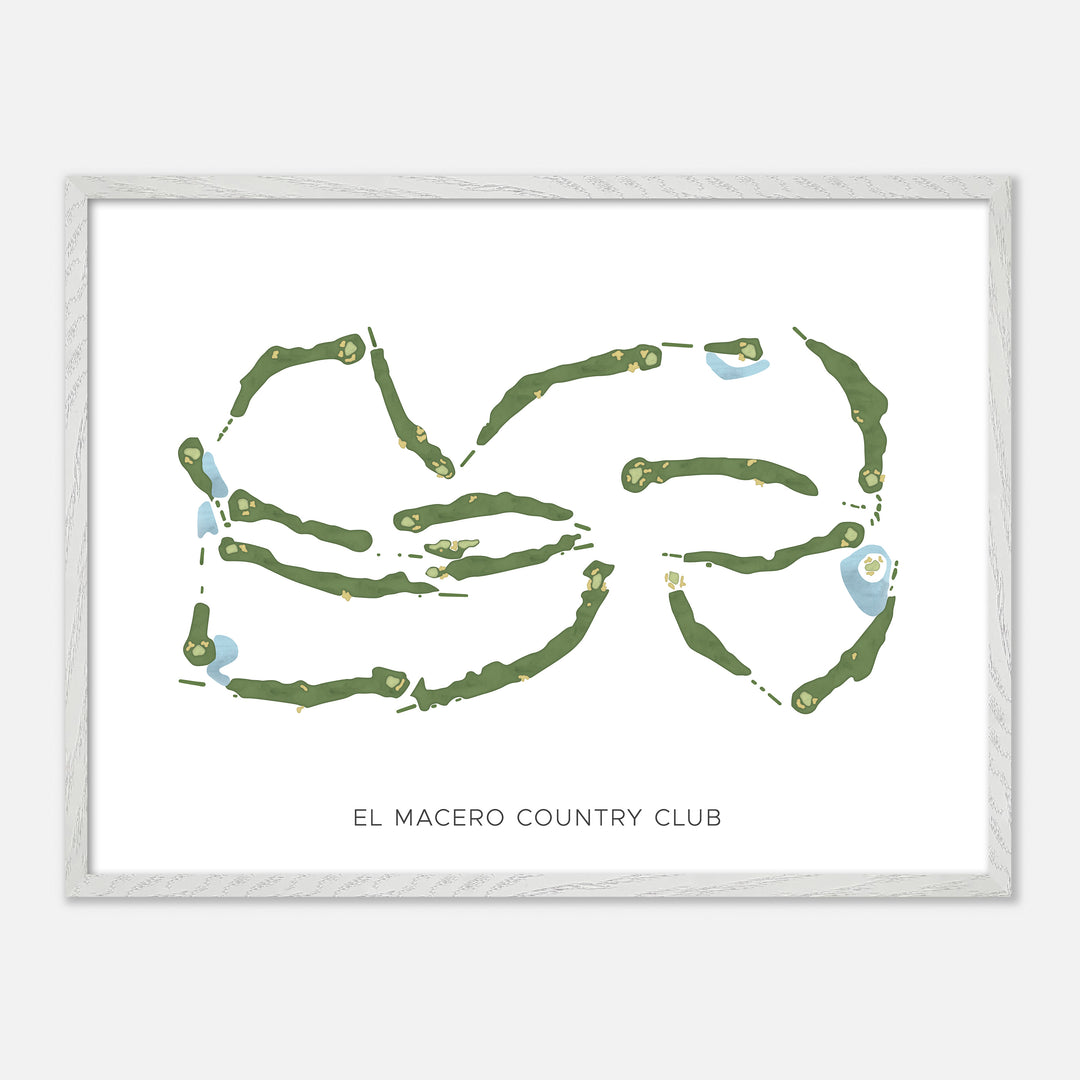 Print of El Macero Country Club Modern Map