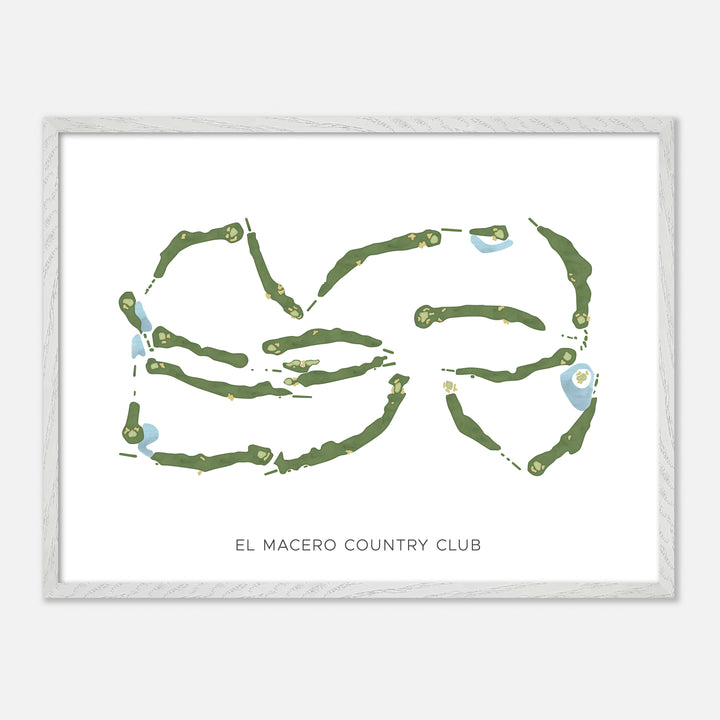 Print of El Macero Country Club Modern Map
