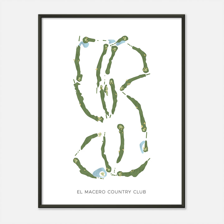 Print of El Macero Country Club Modern Map