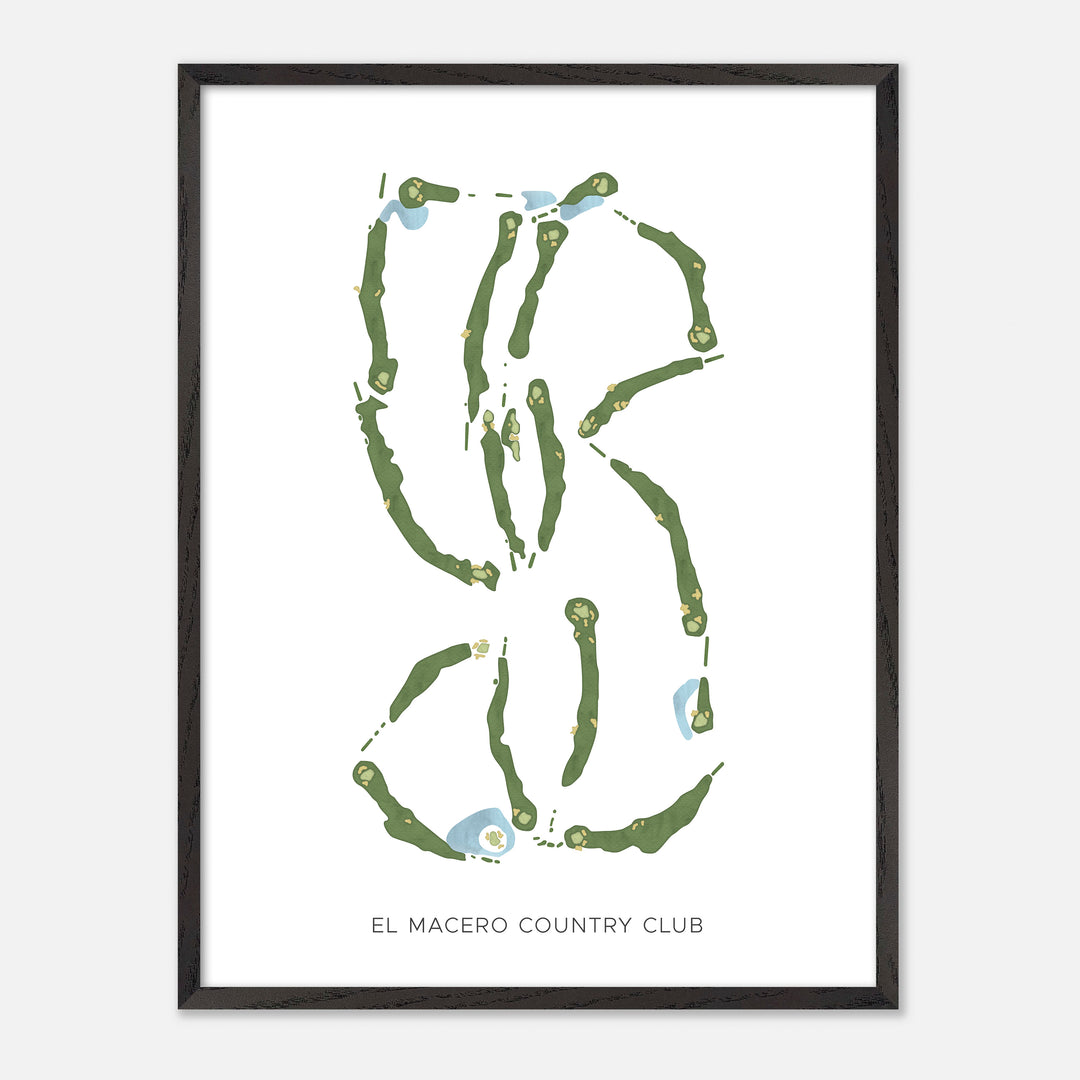 Print of El Macero Country Club Modern Map