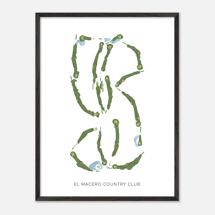 Print of El Macero Country Club Modern Map