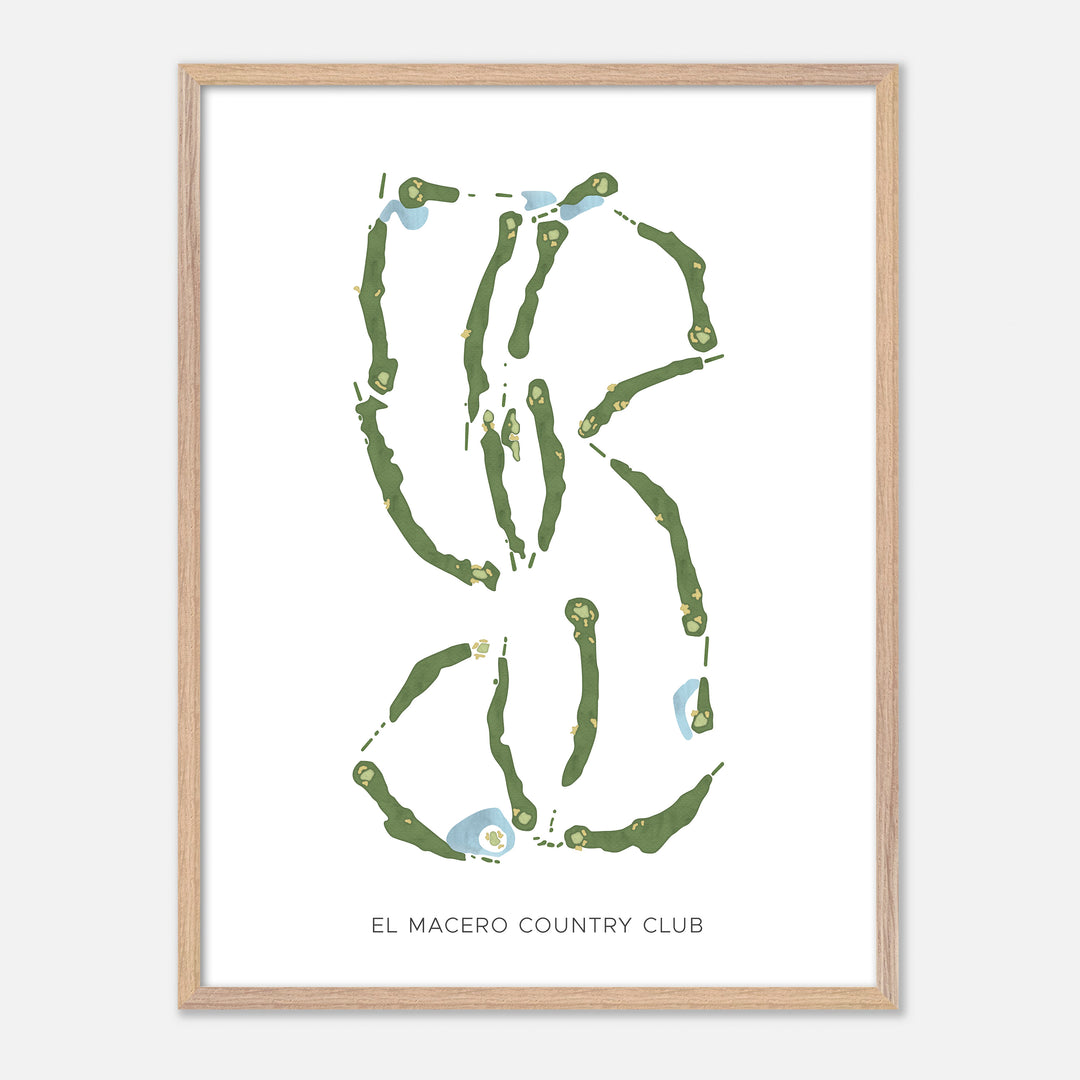 Print of El Macero Country Club Modern Map