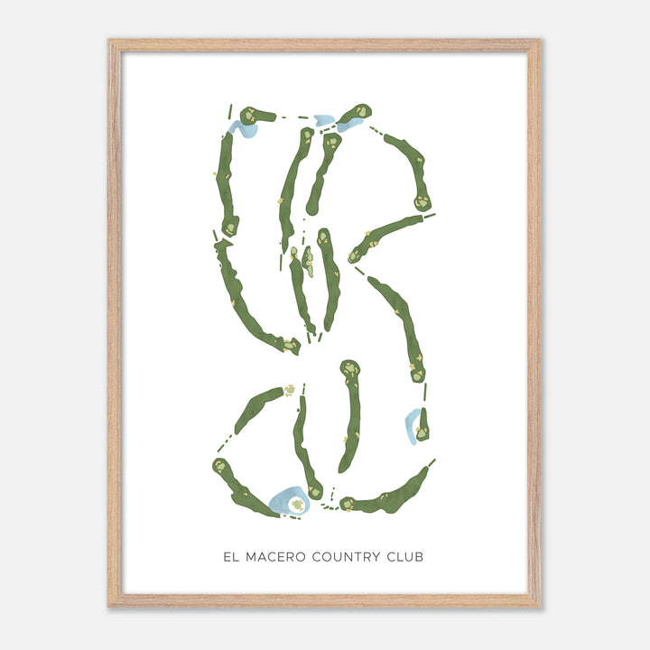Print of El Macero Country Club Modern Map