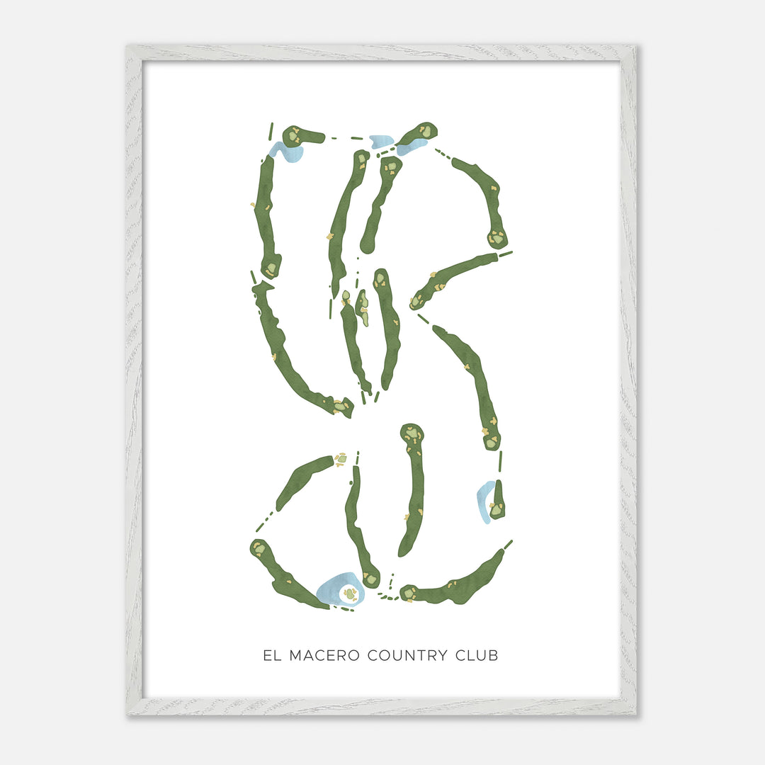 Print of El Macero Country Club Modern Map