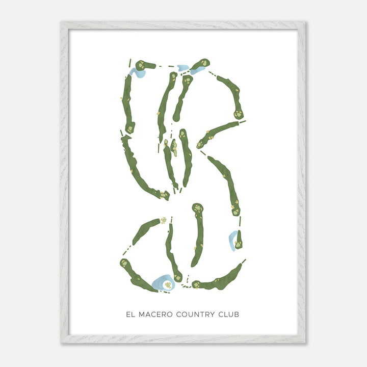 Print of El Macero Country Club Modern Map
