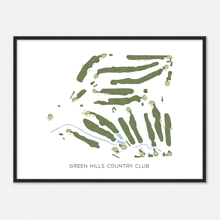 Print of Green Hills Country Club Modern Map