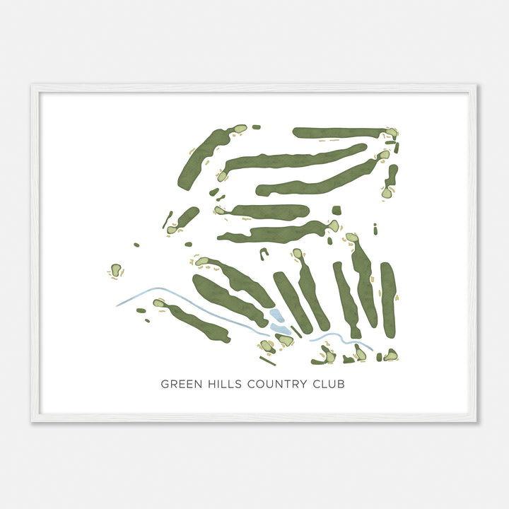 Print of Green Hills Country Club Modern Map