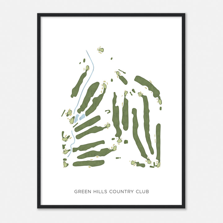 Print of Green Hills Country Club Modern Map