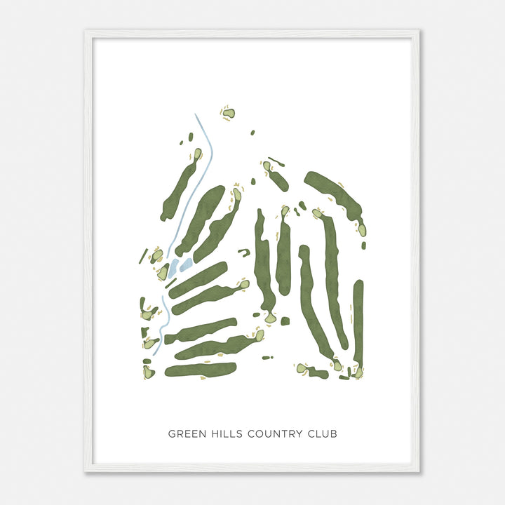 Print of Green Hills Country Club Modern Map