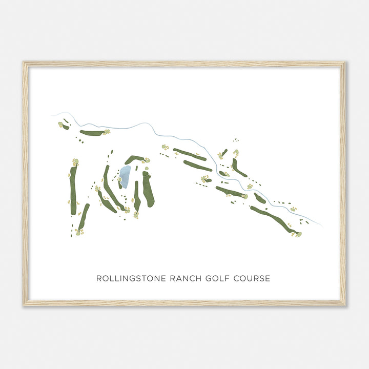Print of Rollingstone Ranch Golf Course Modern Map