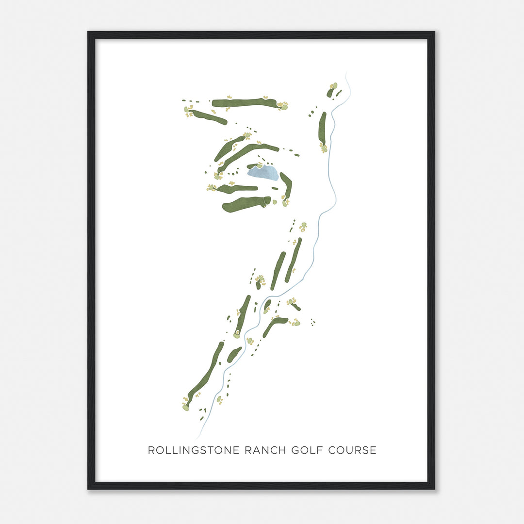 Print of Rollingstone Ranch Golf Course Modern Map