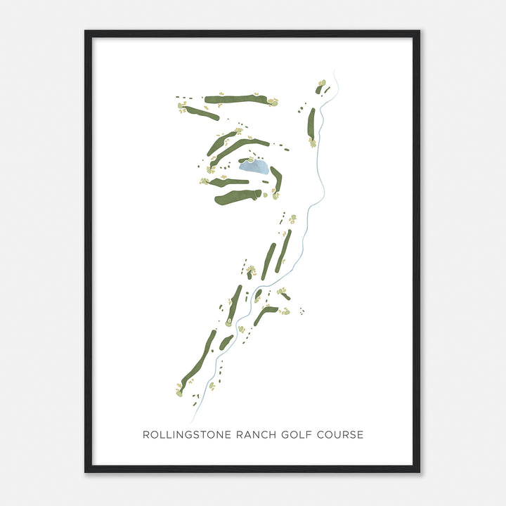 Print of Rollingstone Ranch Golf Course Modern Map