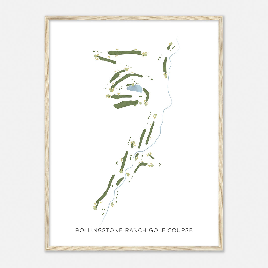 Print of Rollingstone Ranch Golf Course Modern Map