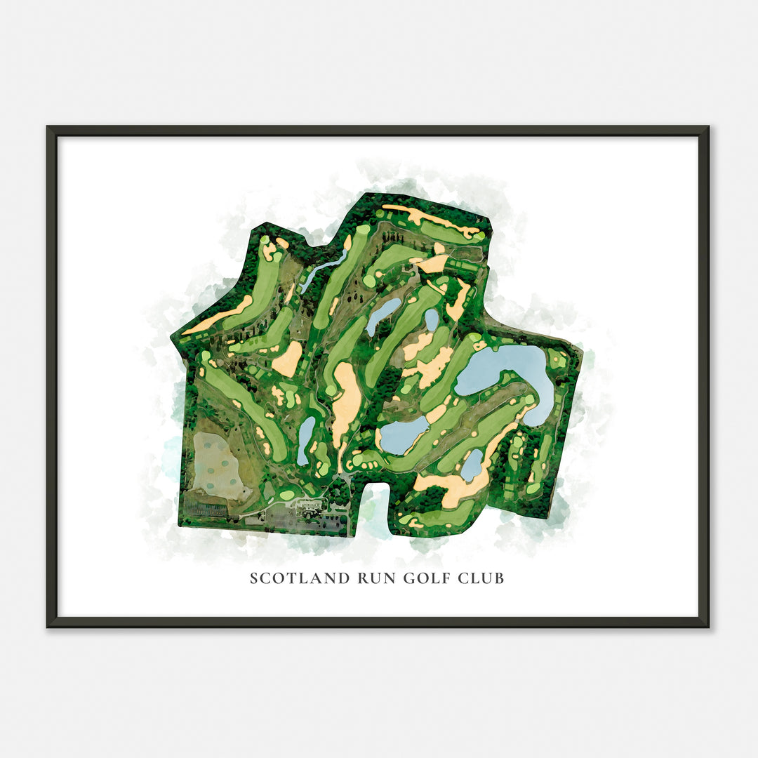 Print of Scotland Run Golf Club Classic Map