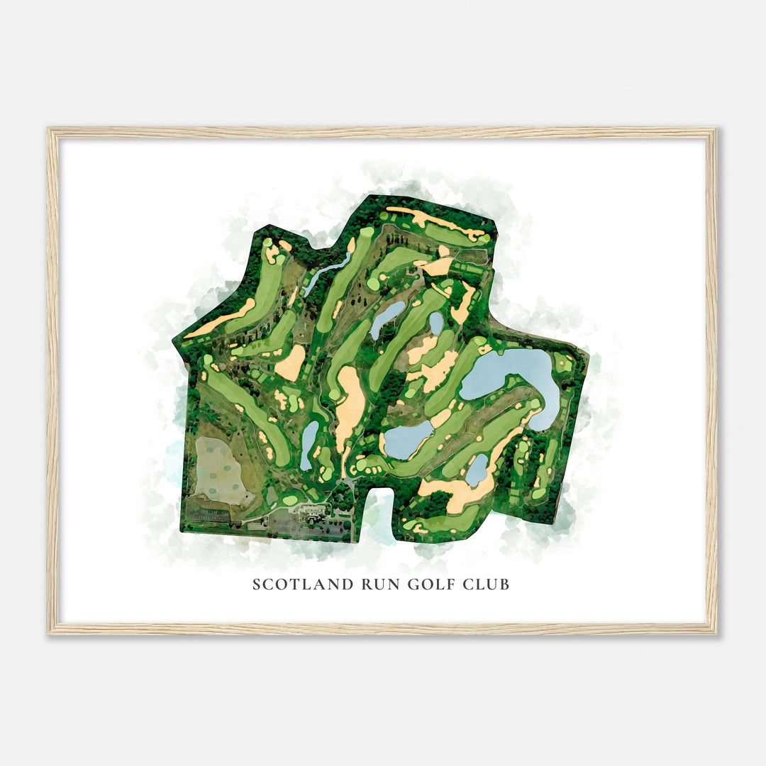 Print of Scotland Run Golf Club Classic Map