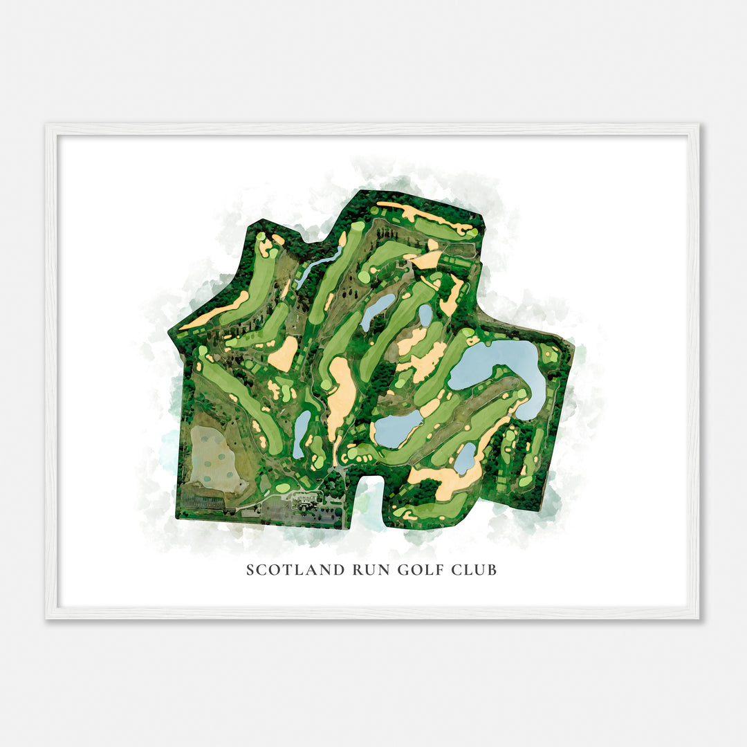 Print of Scotland Run Golf Club Classic Map