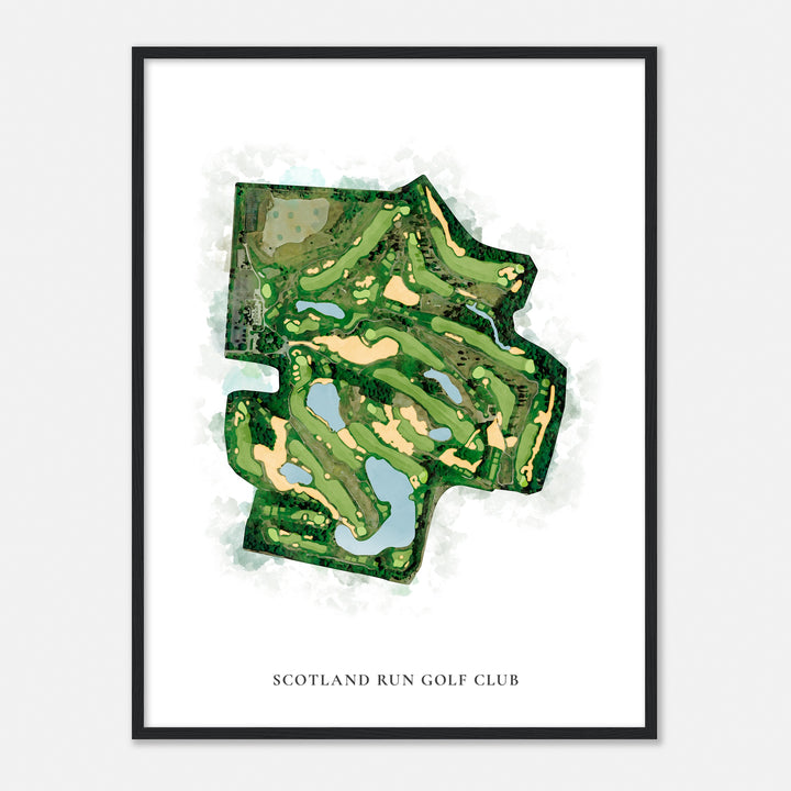 Print of Scotland Run Golf Club Classic Map