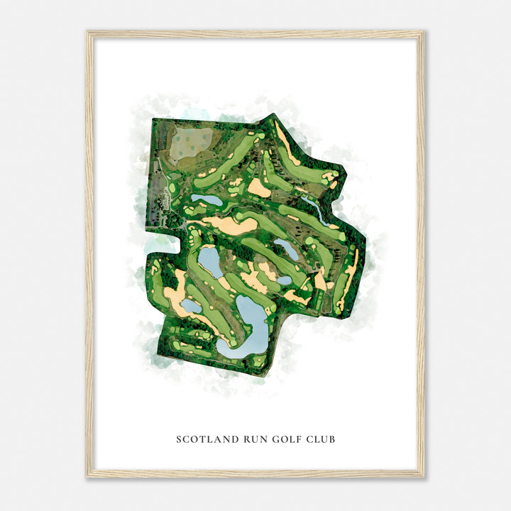 Print of Scotland Run Golf Club Classic Map