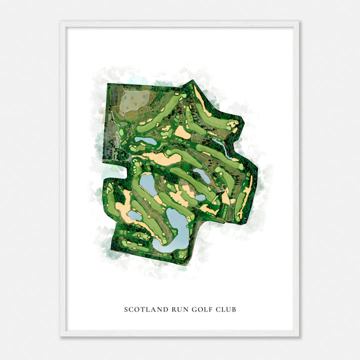 Print of Scotland Run Golf Club Classic Map