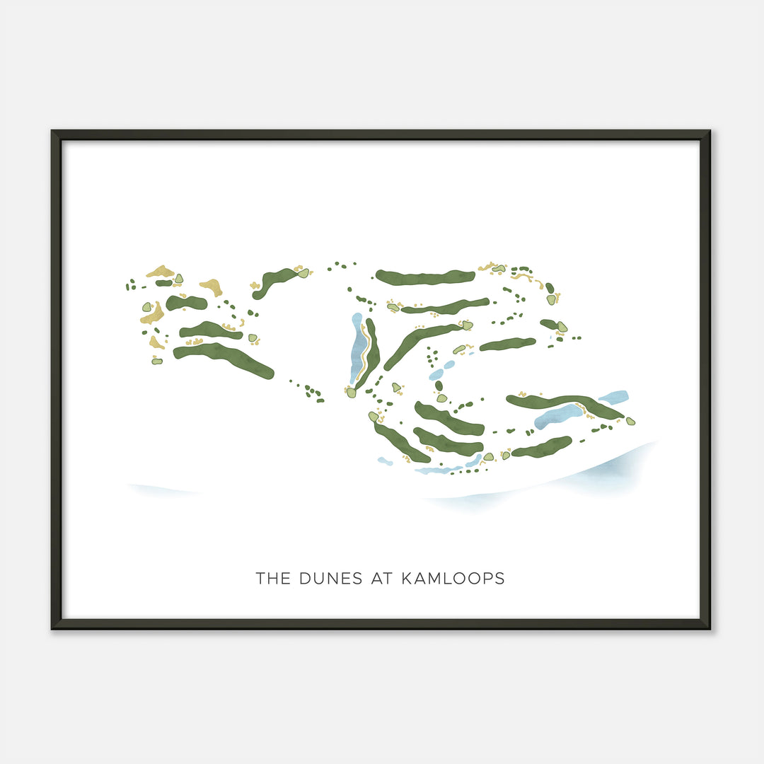 Print of The Dunes At Kamloops Modern Map