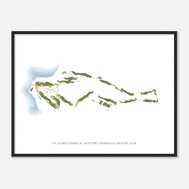 Print of The Dunes Course At Monterey Peninsula Country Club Modern Map