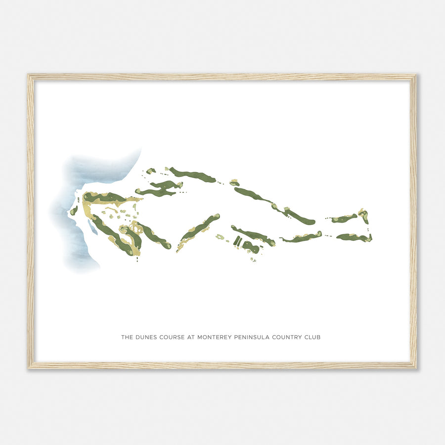 Print of The Dunes Course At Monterey Peninsula Country Club Modern Map