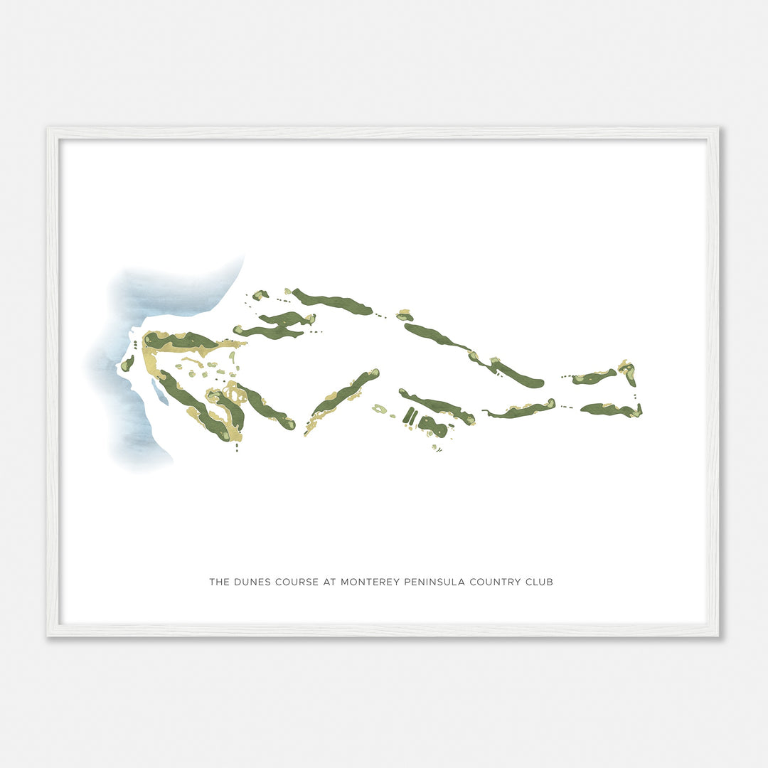 Print of The Dunes Course At Monterey Peninsula Country Club Modern Map