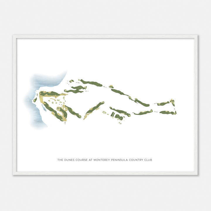 Print of The Dunes Course At Monterey Peninsula Country Club Modern Map
